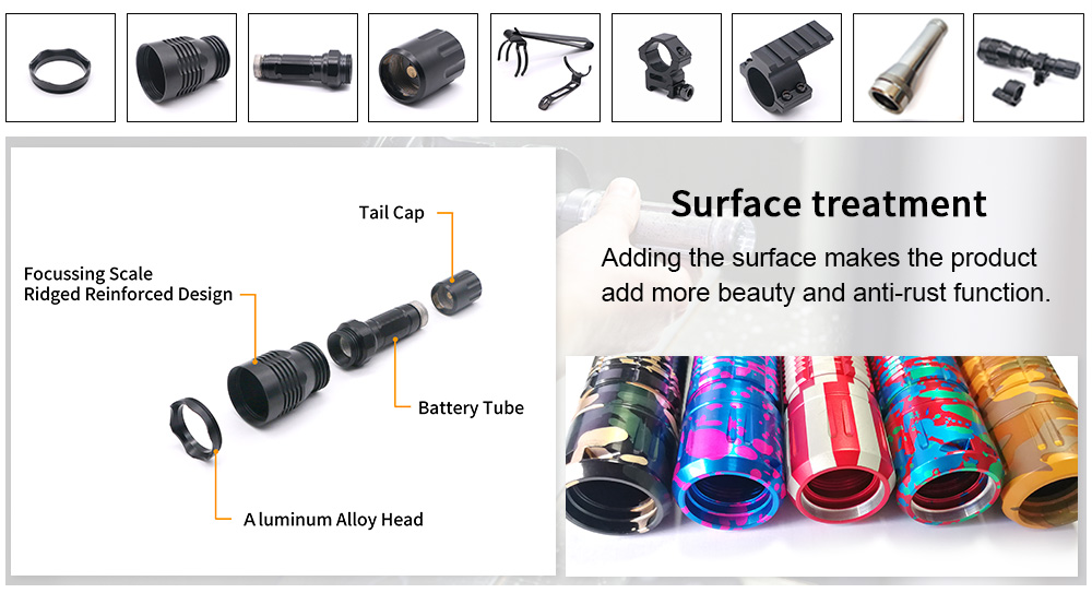 CNC Milling Machining Aluminum Flashlight Housing