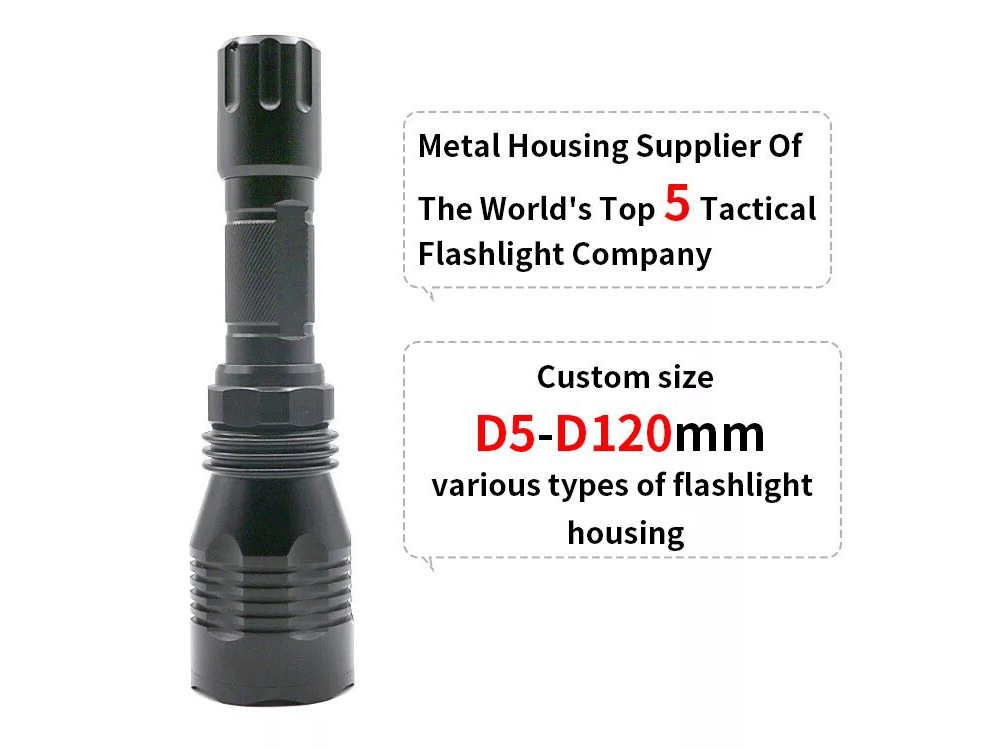 CNC Milling Machining Aluminum Flashlight Housing