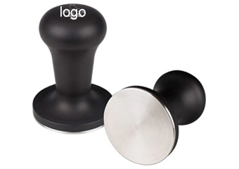 Silk Screen CNC Coffee Tamper Base and Dispensers logo