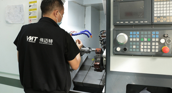 Turning Compound Machining Machine in a CNC Machining Factory Turning Compound Machining Machine in a CNC Machining Factory